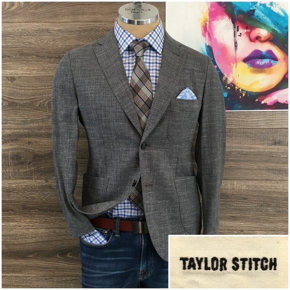 Taylor Stitch Other - Taylor Stitch 2 Piece Suit Jacket Pants Linen Wool
